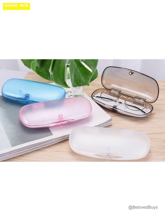 Hard Shell Glasses Case Plastic Frosted Translucent Eyeglasses Case Magnetic
